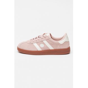Pantofi sport din piele intoarsa cu logo Frosty - Roz