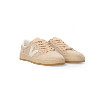 Pantofi sport din piele intoarsa cu talpa plata