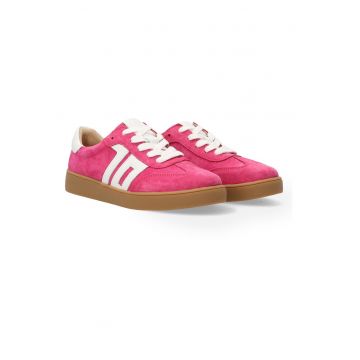 Pantofi sport din piele intoarsa roz