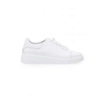 Pantofi sport din piele neteda cu talpa wedge