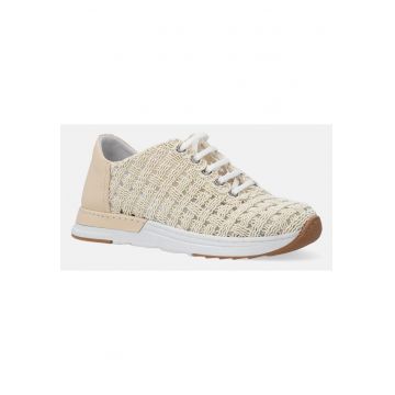 Pantofi sport din textil cu garnituri din piele