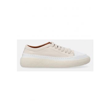 Pantofi sport low-cut din piele cu sireturi