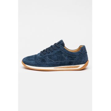 Pantofi sport low-cut din piele intoarsa Corkrun - Albastru indigo