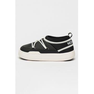 Pantofi sport slip-on din material rezistent la apa Park Icon - Alb/Negru