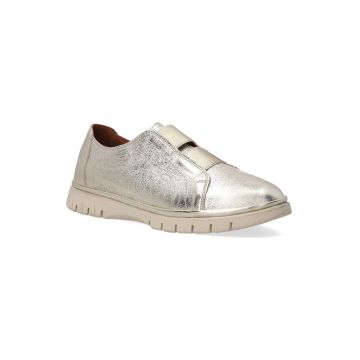 Pantofi sport slip-on din piele cu barete elastice