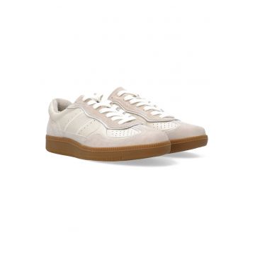 Pantofi sport uni din piele cu talpa joasa