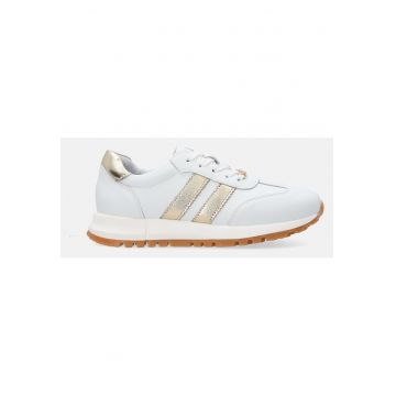 Pantofi sport wedge din piele in doua culori