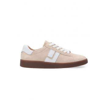Pantofi sport wedge din piele intoarsa - cu profil jos