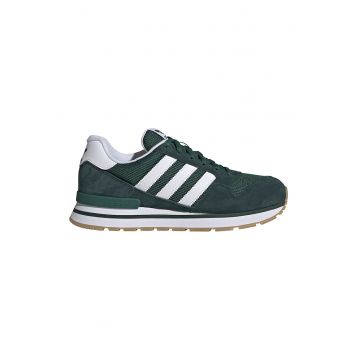 Pantofi sport ZX 500 RS cu garnituri de piele intoarsa - Alb optic/Verde feriga