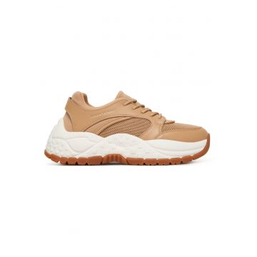 Tenisi dama -  piele ecologica - bej - material sintetic