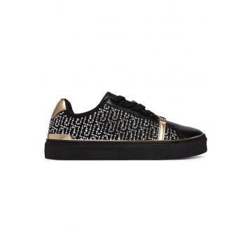 Tenisi dama -  piele ecologica - negru - material sintetic