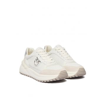 Tenisi dama -  piele naturala - alb - talpa groasa