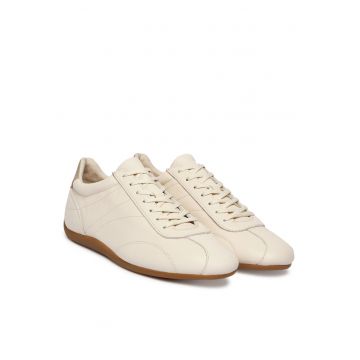 Tenisi dama -  piele naturala - bej - design minimalist - confort exceptional