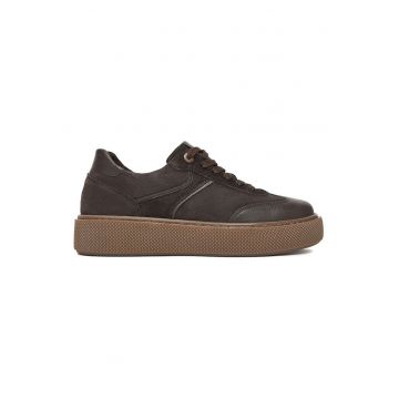 Tenisi dama -  piele naturala - maro - confortabili -