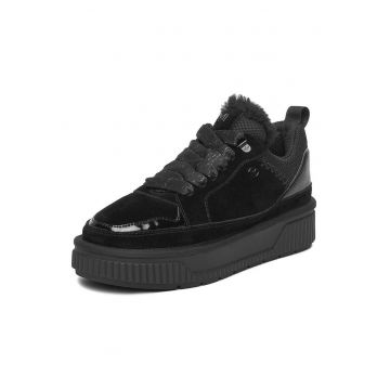 Tenisi dama -  piele naturala - negru -