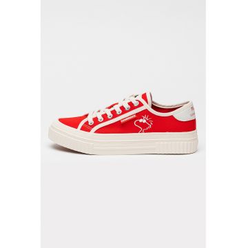 x Peanuts - Pantofi sport din material textil cu imprimeu cu Snoopy Anya - Rosu