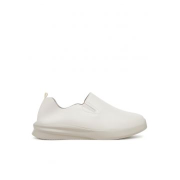 Mocasini dama  ecru - piele ecologica - casual