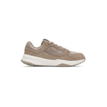Pantofi din piele intoarsa si material textil pentru antrenament Edge - Maro nisip/Alb murdar