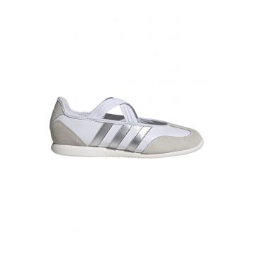 Pantofi sport Barreda Mary Jane de piele - Maro taupe deschis/Alb optic/Argintiu