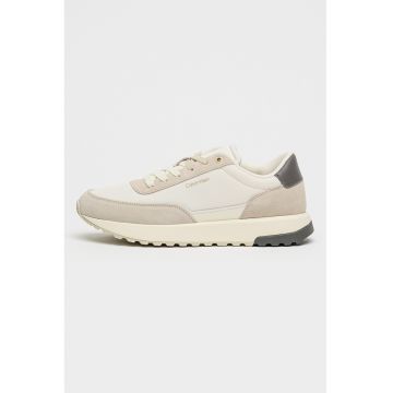 Pantofi sport City Runner cu insertii de piele intoarsa - Alb/Gri deschis/Gri carbune