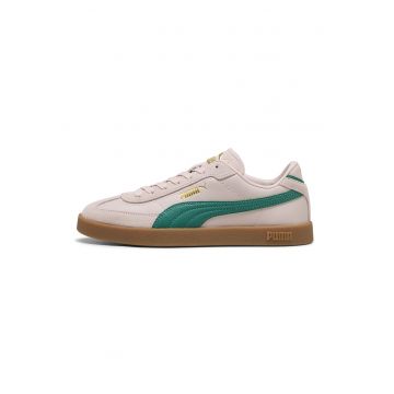 Pantofi sport Club II Era de piele intoarsa si piele ecologica - Roz prafuit/Verde persan