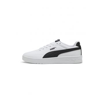 Pantofi sport Court Classic Clean de piele ecologica cu brant cu amortizare - Alb/Negru