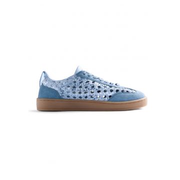 Pantofi sport cu aspect impletit Hinckley - Albastru deschis
