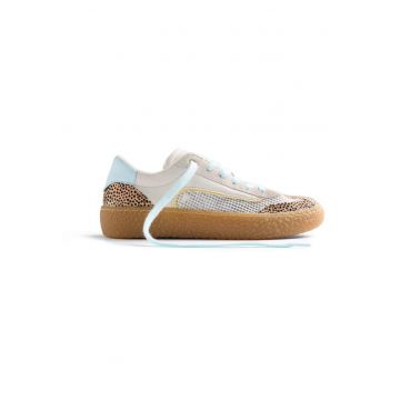 Pantofi sport cu garnituri din piele cu par scurt Cozad - Bej