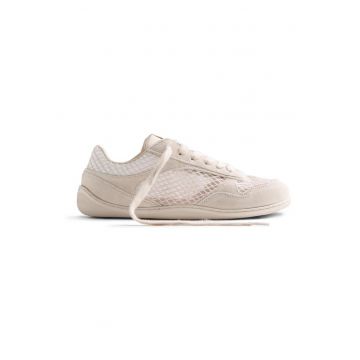 Pantofi sport cu piele intoarsa Ilesha - Alb murdar