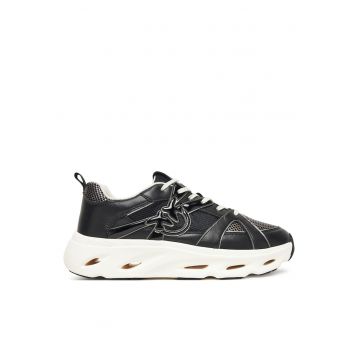 Pantofi sport dama -  piele naturala - negru