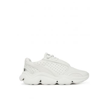 Pantofi sport dama -  piele naturala si tesatura - alb