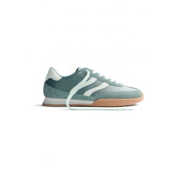 Pantofi sport de piele cu garnituri de piele intoarsa Nanyuki - Verde