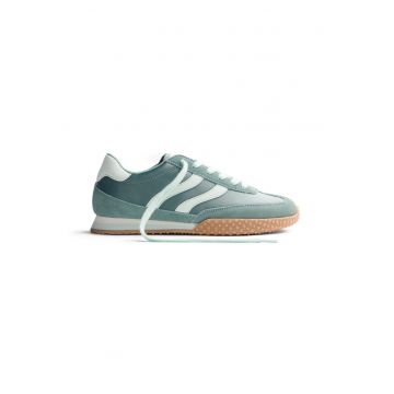 Pantofi sport de piele cu garnituri de piele intoarsa Nanyuki - Verde