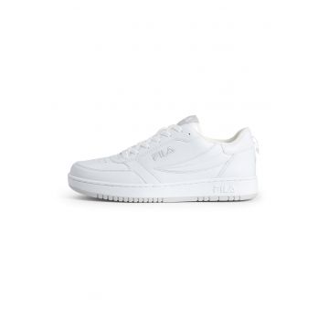 Pantofi sport de piele ecologica cu detalii perforate Rega - Alb/Alb optic