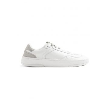 Pantofi sport de piele Mepanda - Alb/Gri