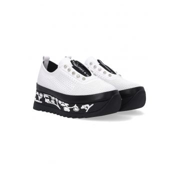 Pantofi sport din piele cu platforma