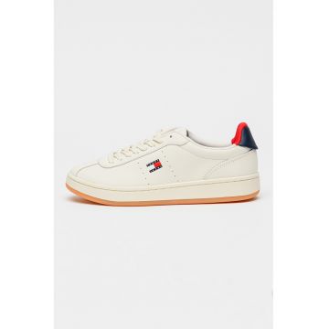Pantofi sport din piele cu segment aditional - Ecru