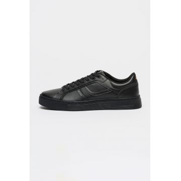 Pantofi sport din piele ecologica cu logo discret Rhys - Negru