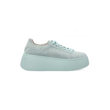 Pantofi sport din piele intoarsa cu detalii perforate