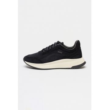 Pantofi sport din piele intoarsa cu detaliu logo Ttnm Evo Runn - Albastru ultramarin