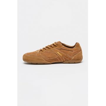 Pantofi sport din piele intoarsa Keeston - Maro camel