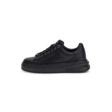Pantofi sport din piele si piele ecologica - Negru