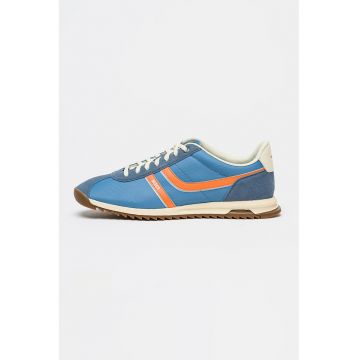 Pantofi sport din plasa cu detalii contrastante Zayn - Portocaliu/Albastru prafuit/Albastru deschis