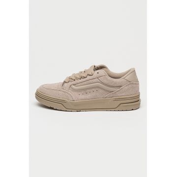 Pantofi sport Hylane de piele intoarsa cu sireturi - Maro taupe