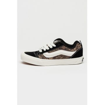 Pantofi sport Knu Skool unisex cu garnituri de piele intoarsa - Negru/Verde pal/Alb murdar