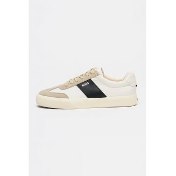 Pantofi sport low cut Aiden - Alb fildes/Negru