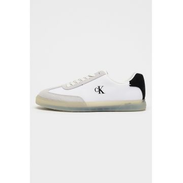 Pantofi sport low-cut cu monograma - Negru/Alb optic