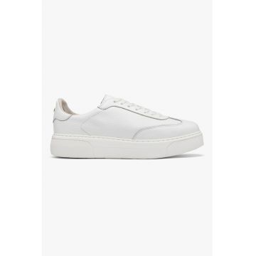 Pantofi sport low-cut de piele - Alb