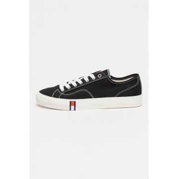 Pantofi sport low-cut din material textil - Negru
