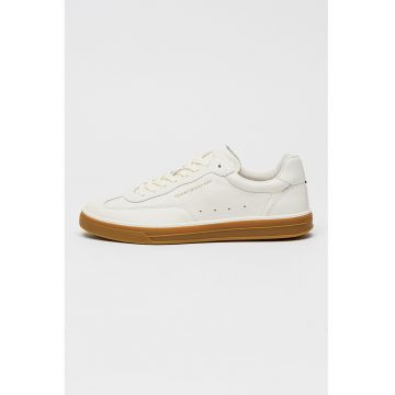 Pantofi sport low-cut din piele - Alb optic